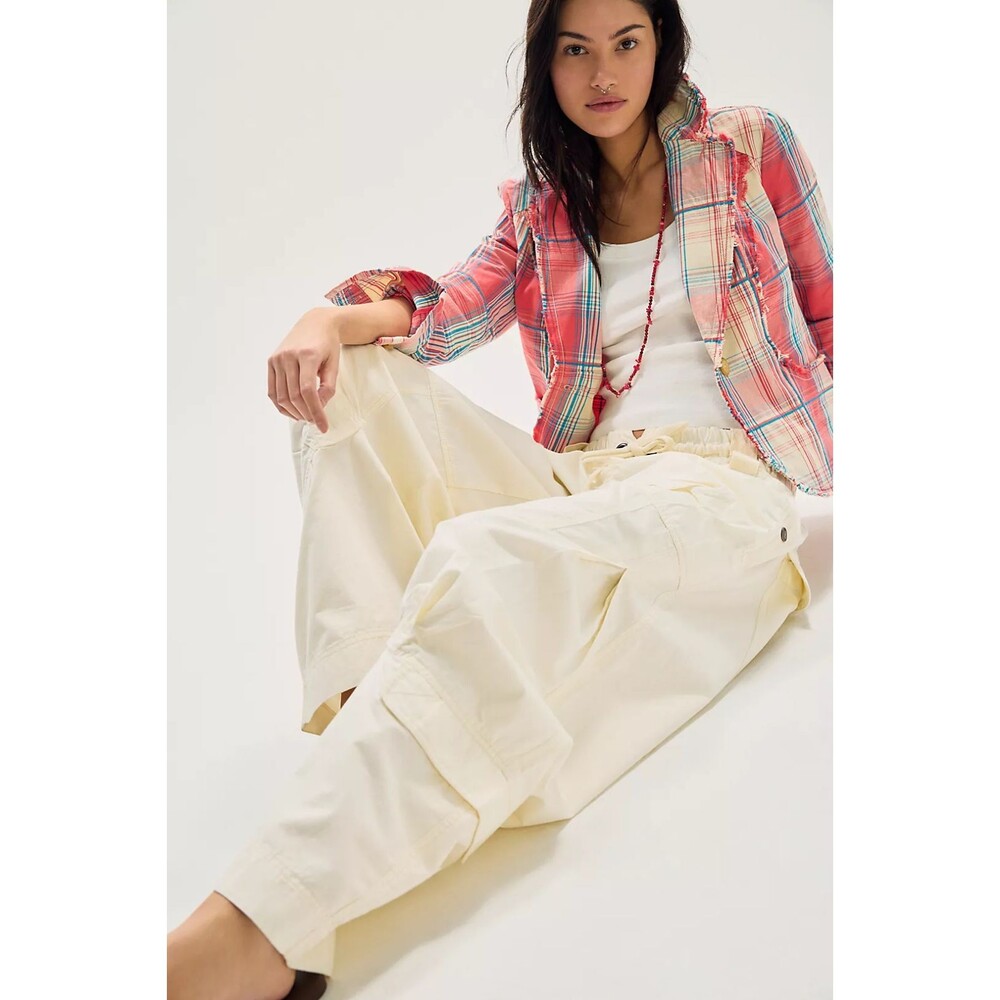 Free People We The Free Onset Pull-On Cargo Pants Tofu Large NEW